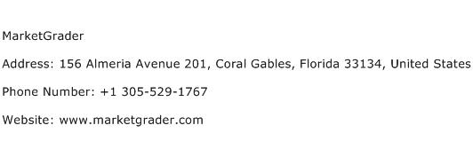 MarketGrader Address Contact Number