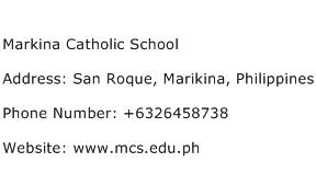 Markina Catholic School Address Contact Number