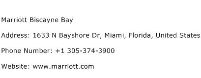 Marriott Biscayne Bay Address Contact Number