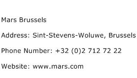 Mars Brussels Address Contact Number