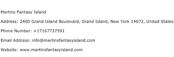Martins Fantasy Island Address Contact Number