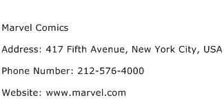 Marvel Comics Address Contact Number