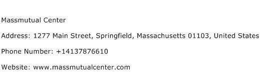 Massmutual Center Address Contact Number