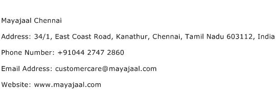 Mayajaal Chennai Address Contact Number