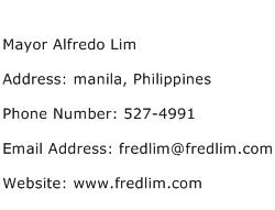 Mayor Alfredo Lim Address Contact Number