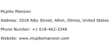 Mcpike Mansion Address Contact Number