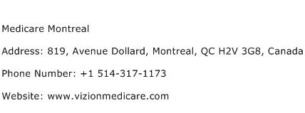 Medicare Montreal Address Contact Number