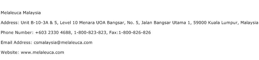Melaleuca Malaysia Address Contact Number
