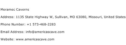 Meramec Caverns Address Contact Number