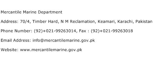 Mercantile Marine Department Address Contact Number