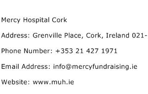 Mercy Hospital Cork Address Contact Number