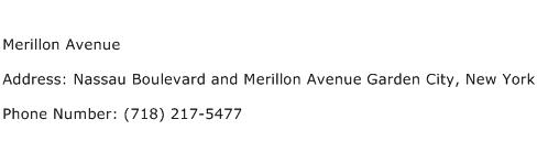 Merillon Avenue Address Contact Number