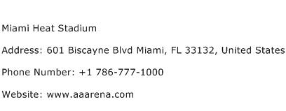 Miami Heat Stadium Address Contact Number