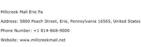 Millcreek Mall Erie Pa Address Contact Number
