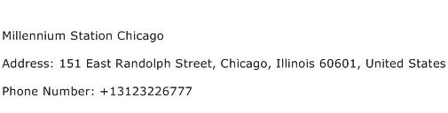 Millennium Station Chicago Address Contact Number