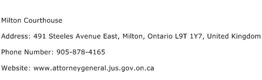 Milton Courthouse Address Contact Number