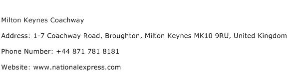 Milton Keynes Coachway Address Contact Number