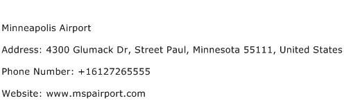 Minneapolis Airport Address Contact Number