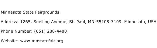 Minnesota State Fairgrounds Address Contact Number