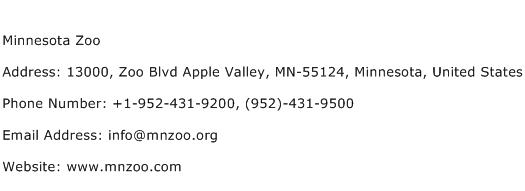 Minnesota Zoo Address Contact Number