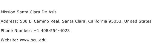 Mission Santa Clara De Asis Address Contact Number