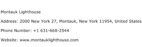 Montauk Lighthouse Address Contact Number