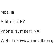 Mozilla Address Contact Number