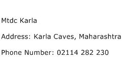 Mtdc Karla Address Contact Number