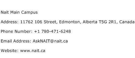Nait Main Campus Address Contact Number