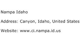 Nampa Idaho Address Contact Number