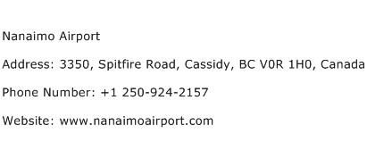 Nanaimo Airport Address Contact Number