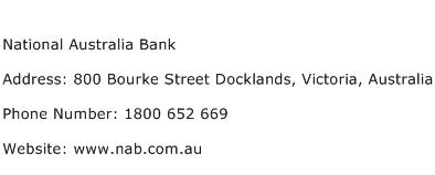 National Australia Bank Address Contact Number