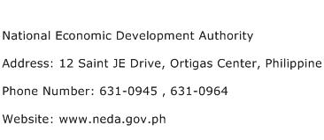 National Economic Development Authority Address Contact Number