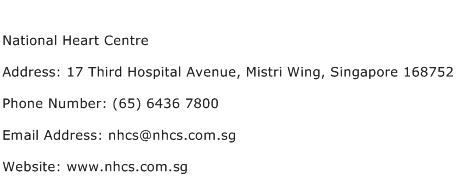 National Heart Centre Address Contact Number