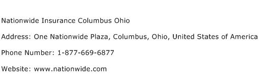 Nationwide Insurance Columbus Ohio Address Contact Number