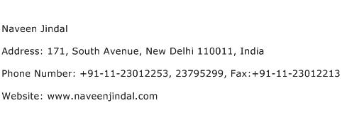Naveen Jindal Address Contact Number