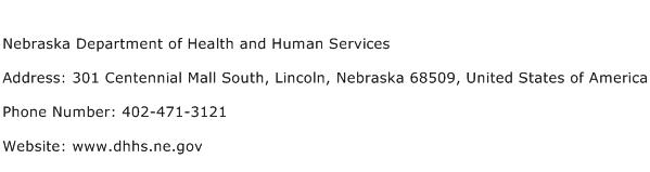 Nebraska Department of Health and Human Services Address Contact Number
