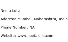 Neeta Lulla Address Contact Number