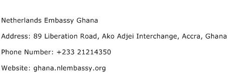 Netherlands Embassy Ghana Address Contact Number