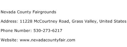 Nevada County Fairgrounds Address Contact Number