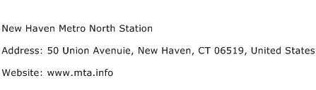 New Haven Metro North Station Address Contact Number