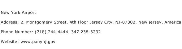 New York Airport Address Contact Number