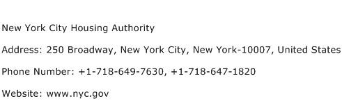 New York City Housing Authority Address Contact Number
