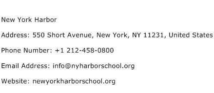 New York Harbor Address Contact Number