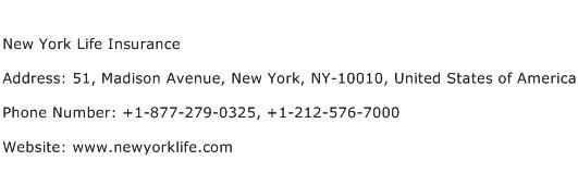 New York Life Insurance Address Contact Number