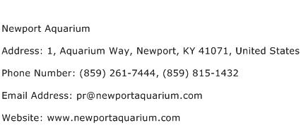 Newport Aquarium Address Contact Number