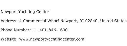 Newport Yachting Center Address Contact Number
