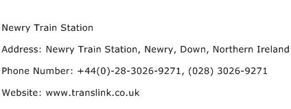 Newry Train Station Address Contact Number