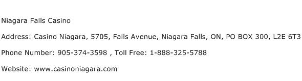 Niagara Falls Casino Address Contact Number