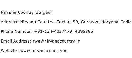 Nirvana Country Gurgaon Address Contact Number